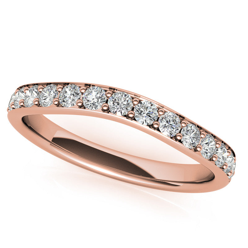 Round Tulip Cathedral Moissanite Engagement Ring