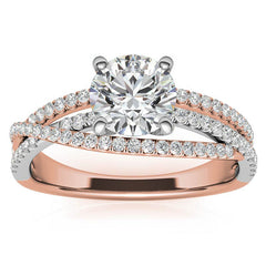 Multi Row Moissanite Engagement Ring
