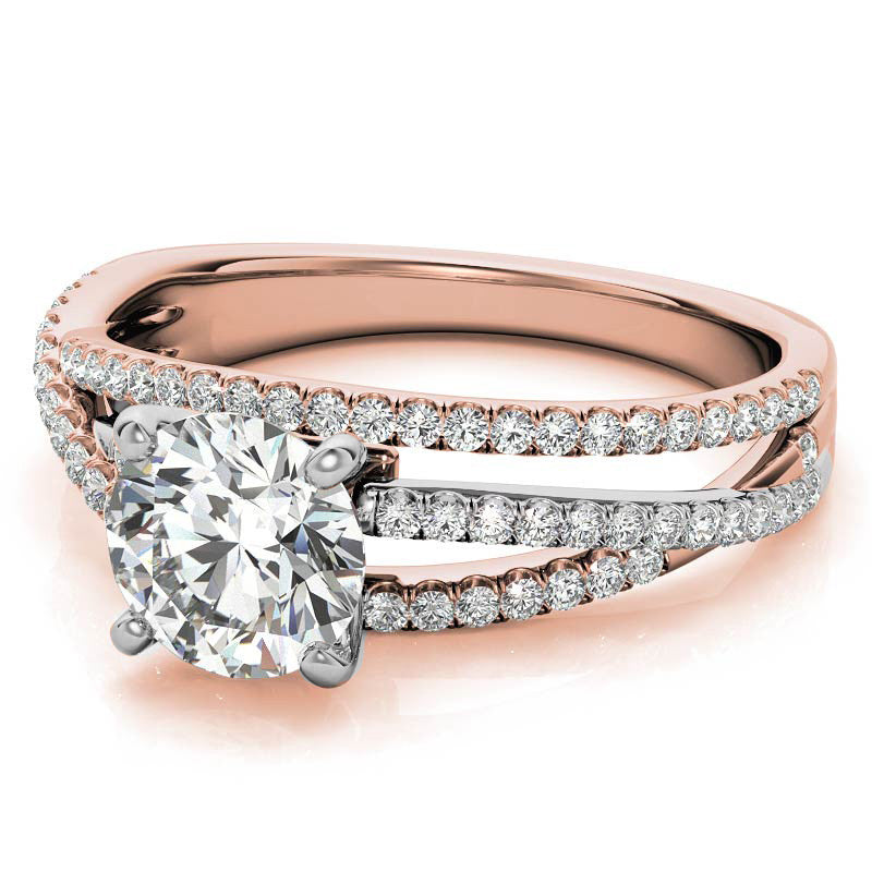 Multi Row Moissanite Engagement Ring
