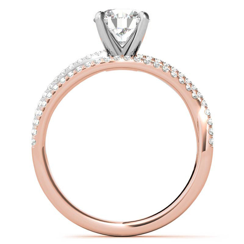 Multi Row Moissanite Engagement Ring