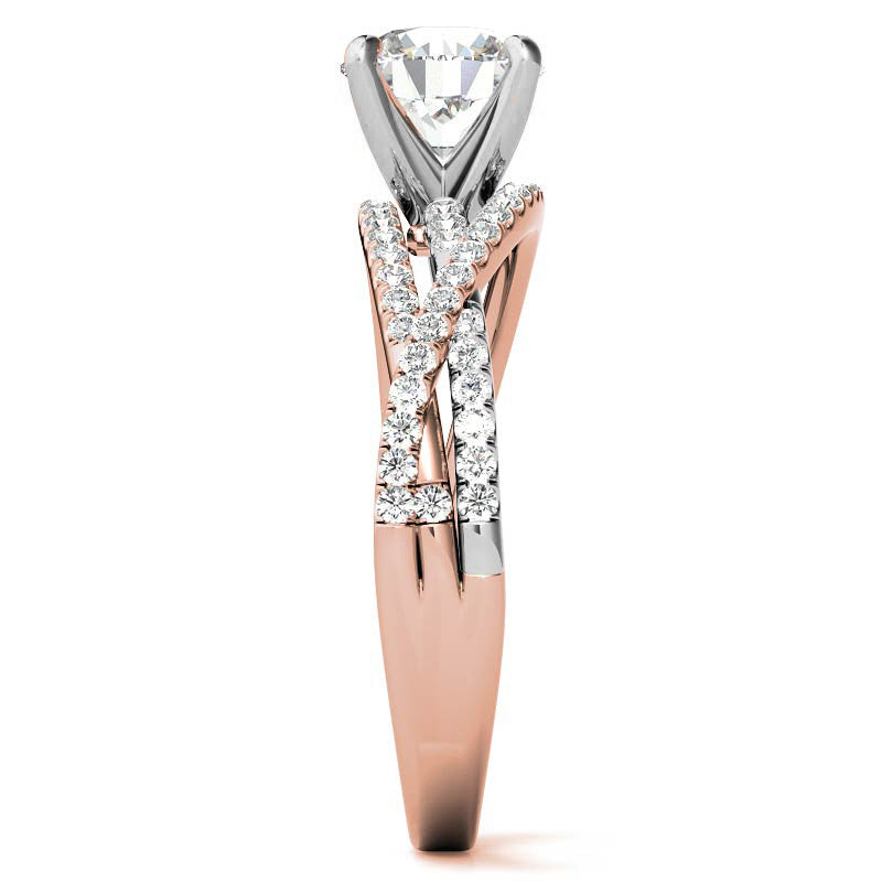 Multi Row Moissanite Engagement Ring