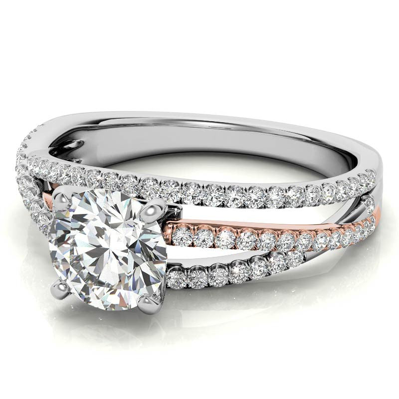 Multi Row Moissanite Engagement Ring