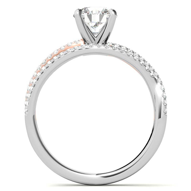 Multi Row Moissanite Engagement Ring