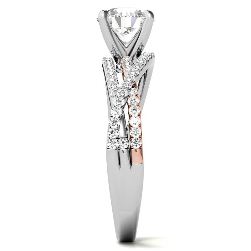 Multi Row Moissanite Engagement Ring