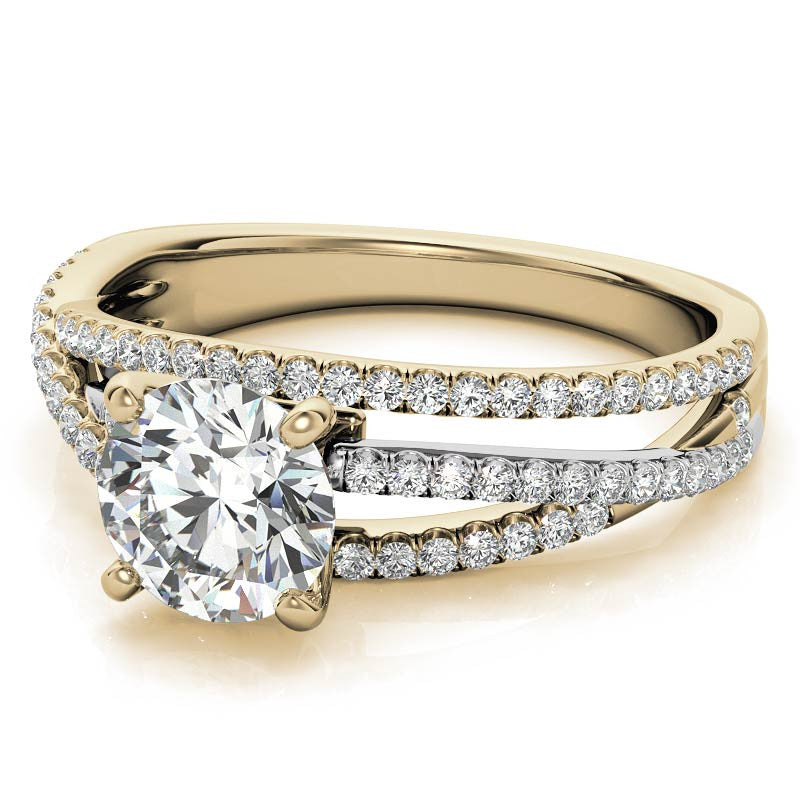 Multi Row Moissanite Engagement Ring