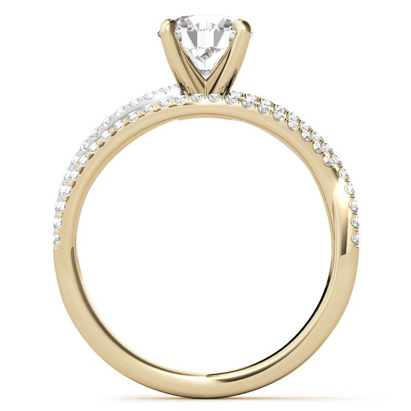 Multi Row Moissanite Engagement Ring