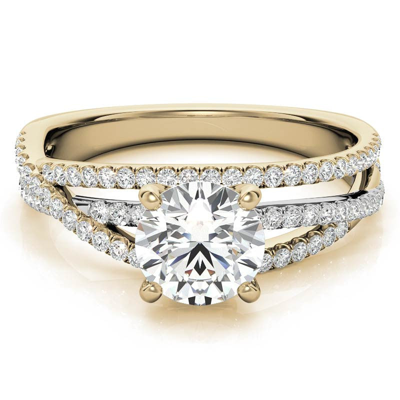 Multi Row Moissanite Engagement Ring