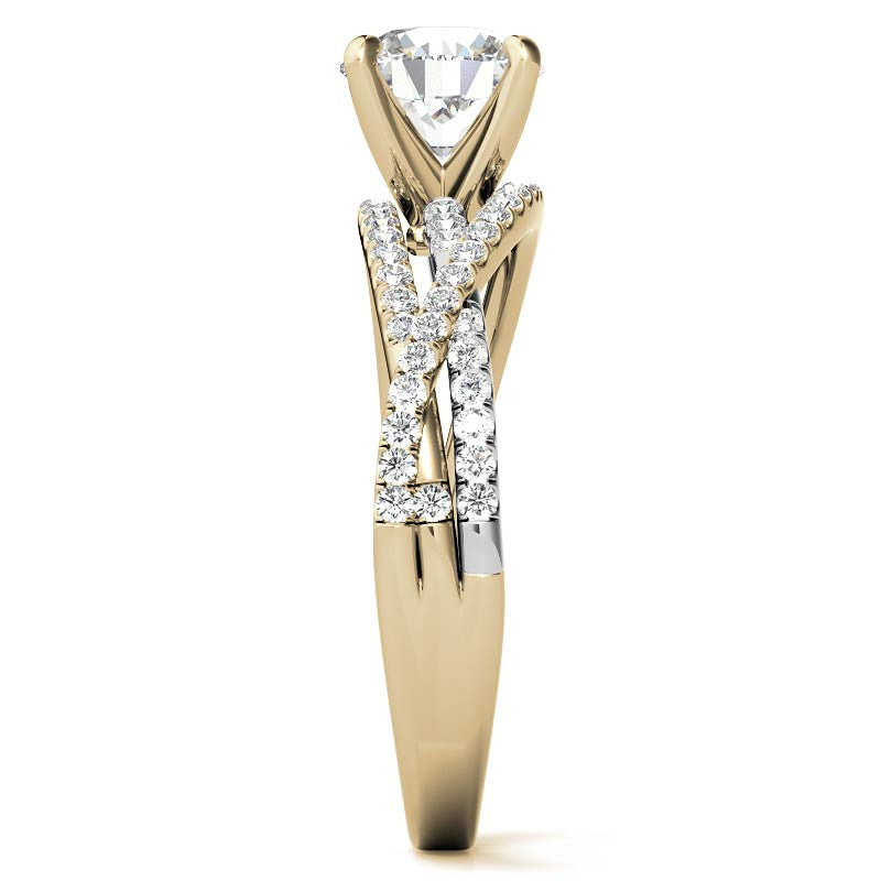 Multi Row Moissanite Engagement Ring