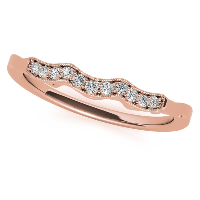 Antique Moissanite Engagement Ring with Milgrain Accents