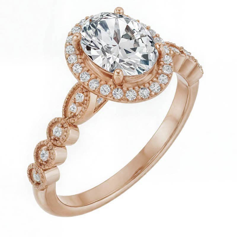Oval Cathedral Engagement Ring
