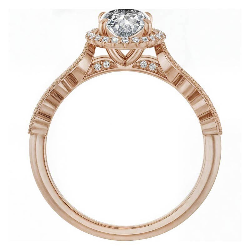 Oval Cathedral Engagement Ring