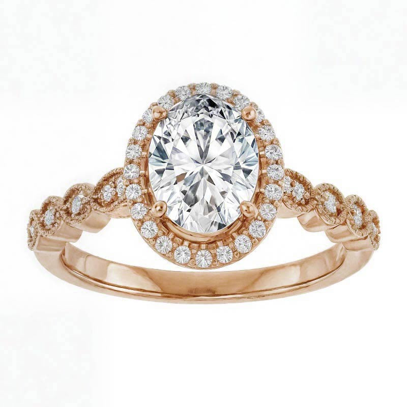 Oval Cathedral Engagement Ring