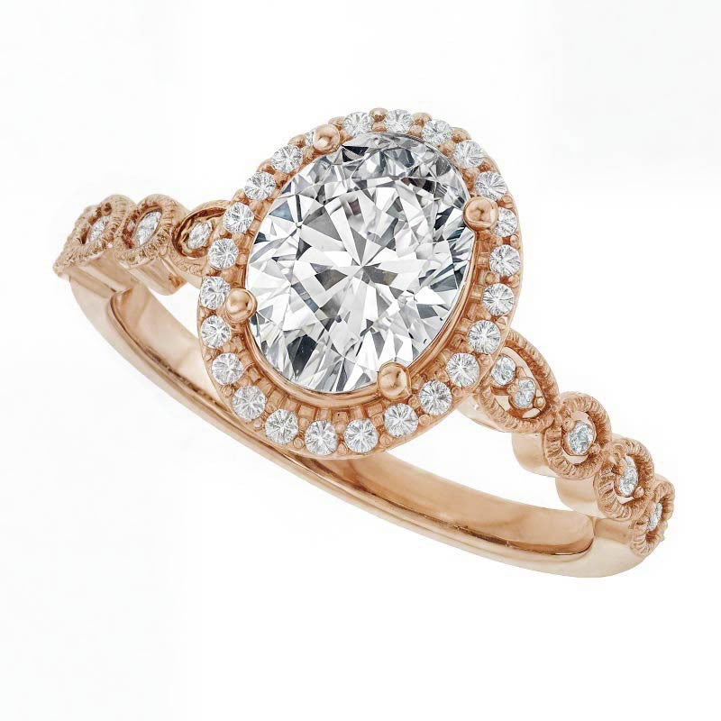 Oval Cathedral Engagement Ring