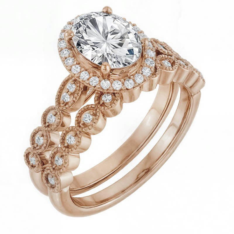 Oval Cathedral Engagement Ring