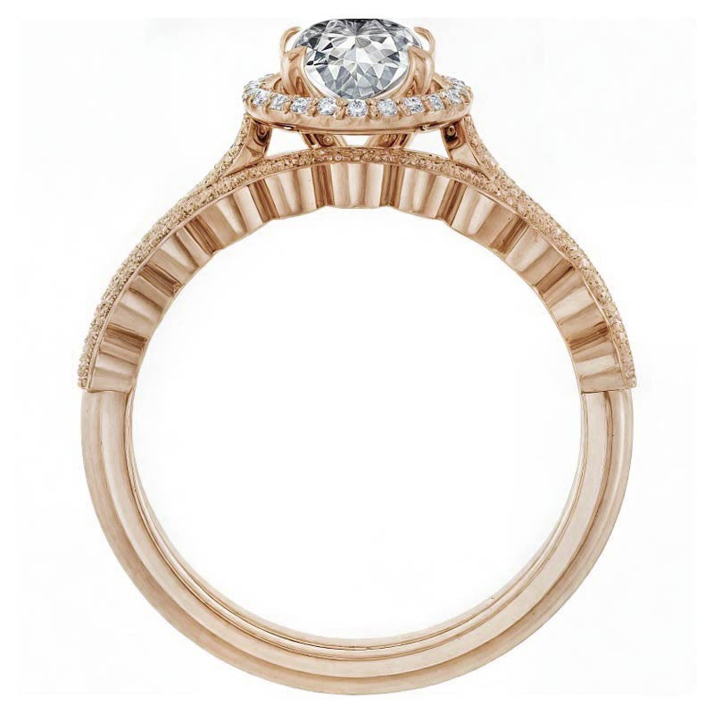 Oval Cathedral Engagement Ring