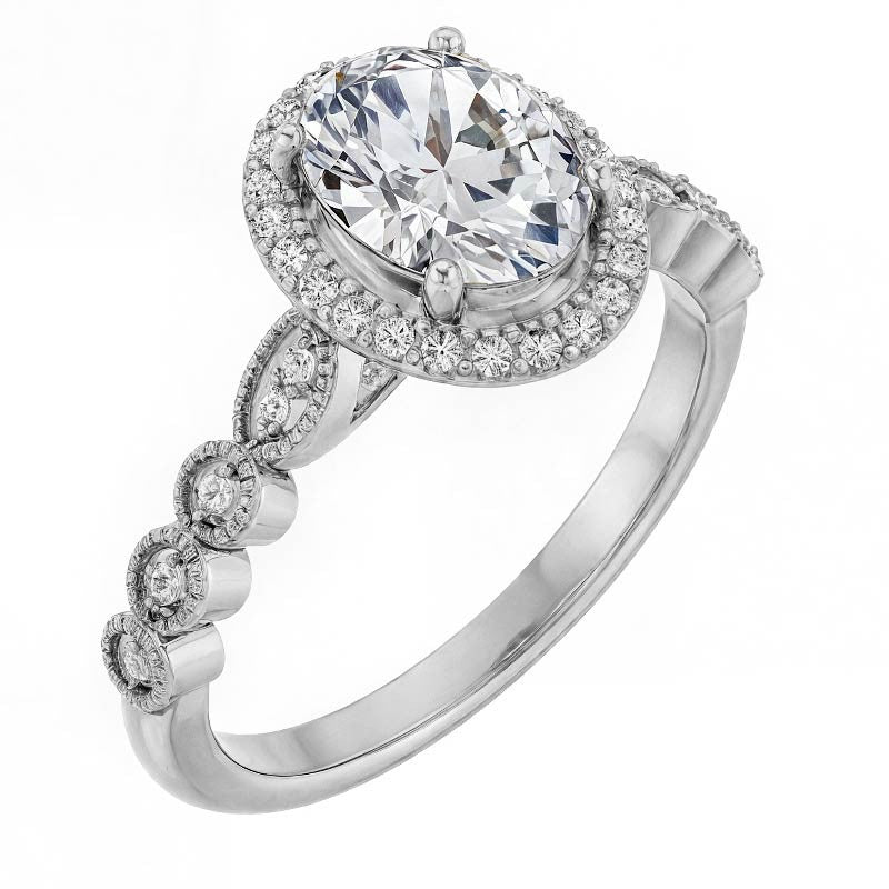 Oval Cathedral Engagement Ring