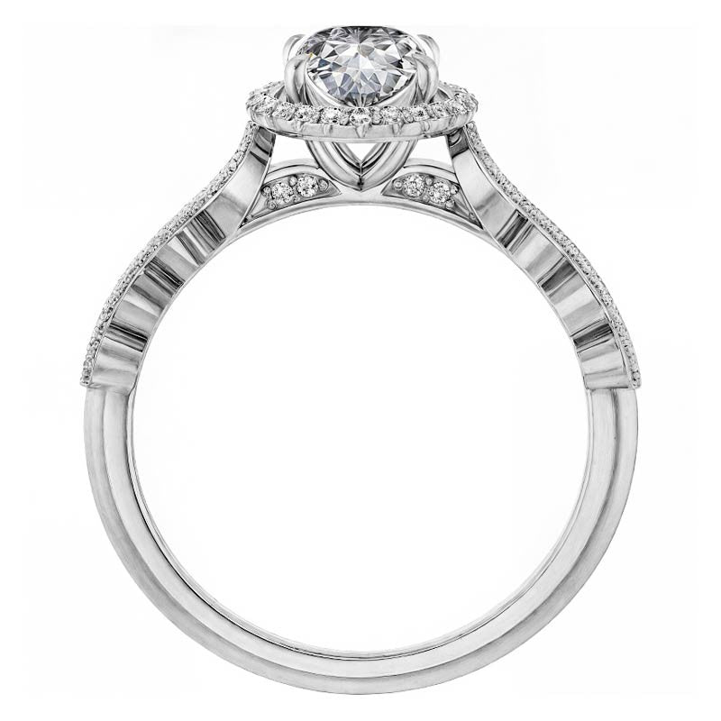 Oval Cathedral Engagement Ring