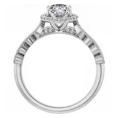 Oval Cathedral Engagement Ring
