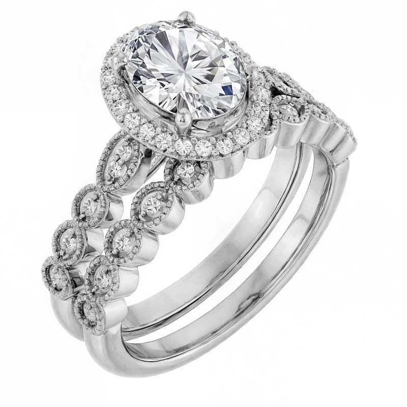 Oval Cathedral Engagement Ring