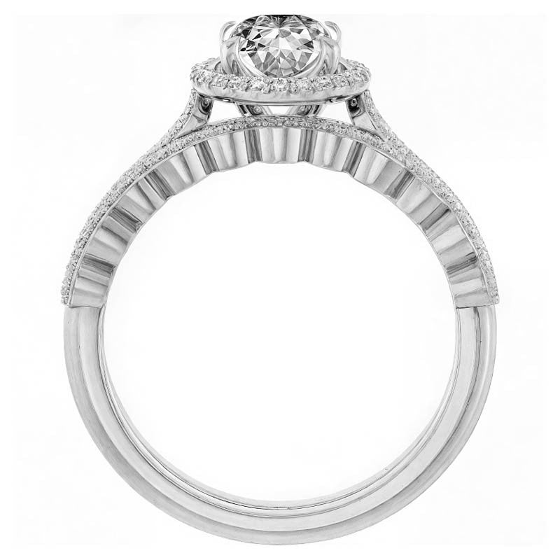 Oval Cathedral Engagement Ring