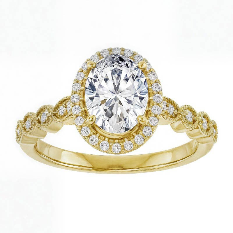 Oval Cathedral Engagement Ring