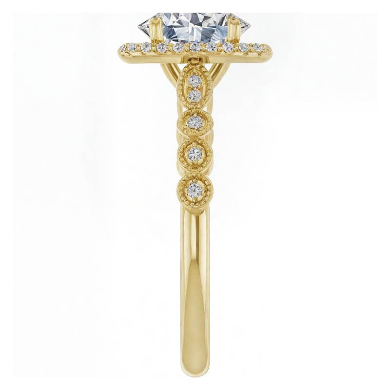 Oval Cathedral Engagement Ring
