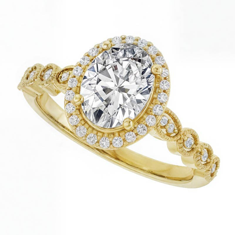 Oval Cathedral Engagement Ring