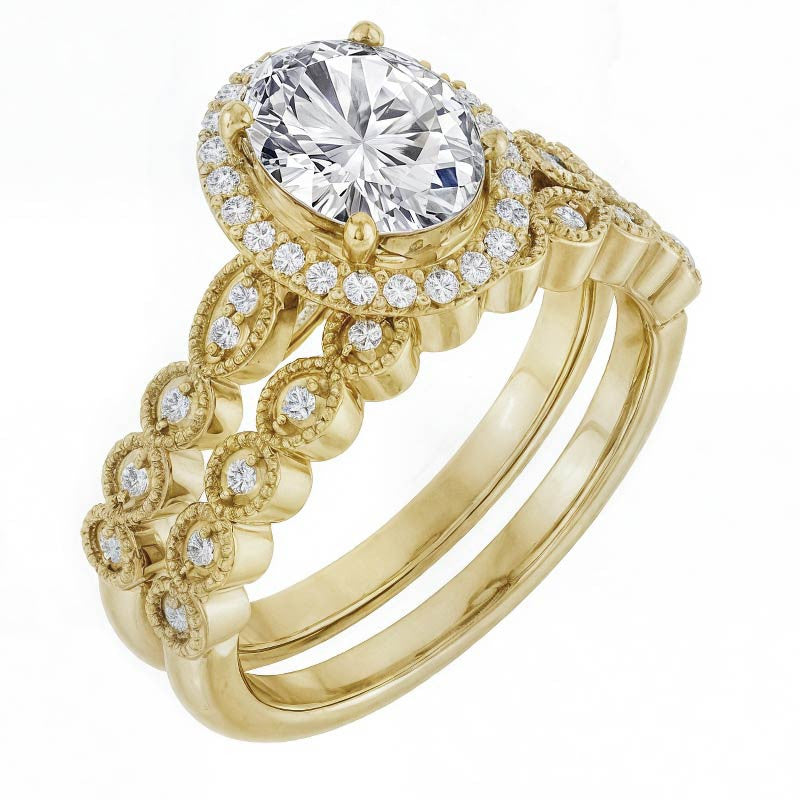 Oval Cathedral Engagement Ring