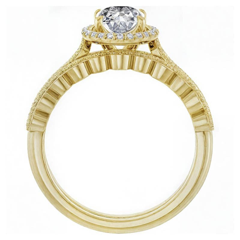 Oval Cathedral Engagement Ring
