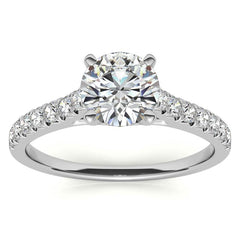 Moissanite Cathedral Engagement Ring