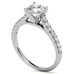 Moissanite Cathedral Engagement Ring