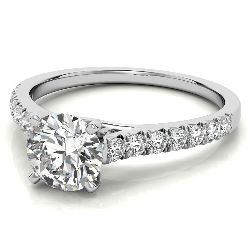 Moissanite Cathedral Engagement Ring