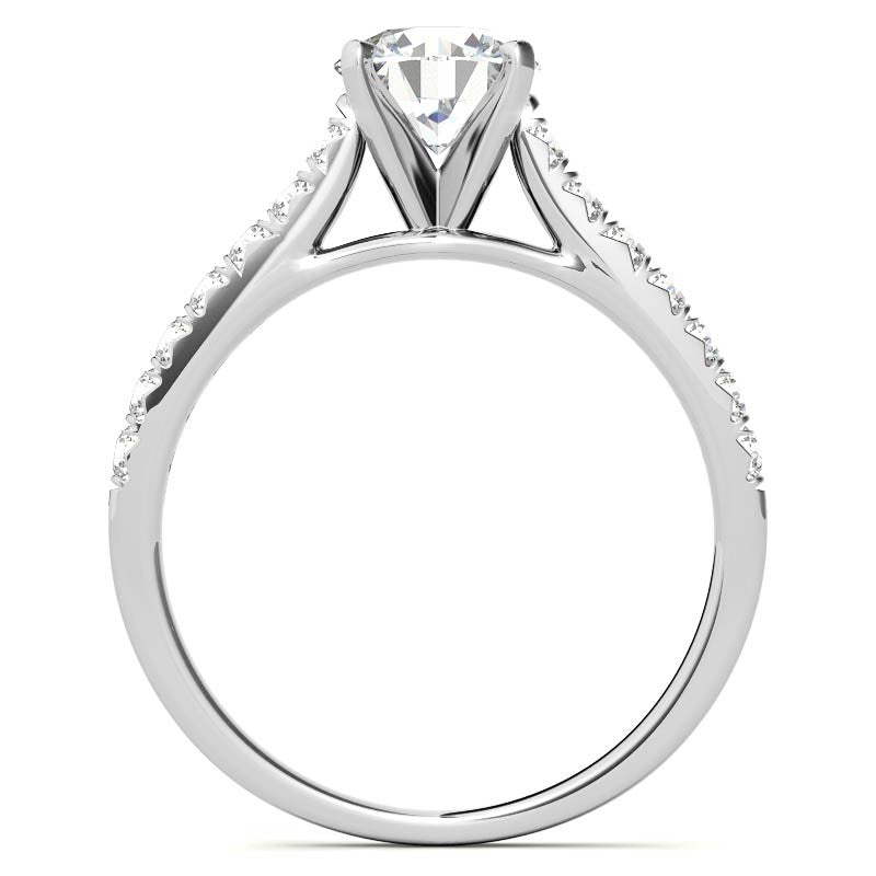 Moissanite Cathedral Engagement Ring
