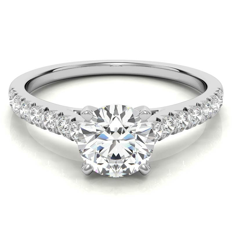 Moissanite Cathedral Engagement Ring