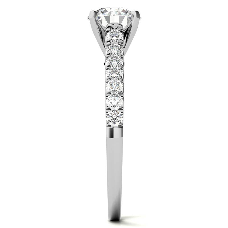 Moissanite Cathedral Engagement Ring