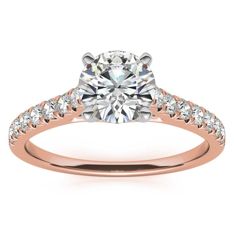Moissanite Cathedral Engagement Ring