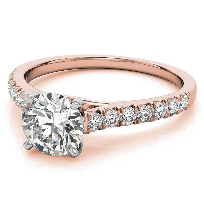 Moissanite Cathedral Engagement Ring