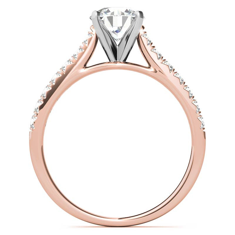 Moissanite Cathedral Engagement Ring