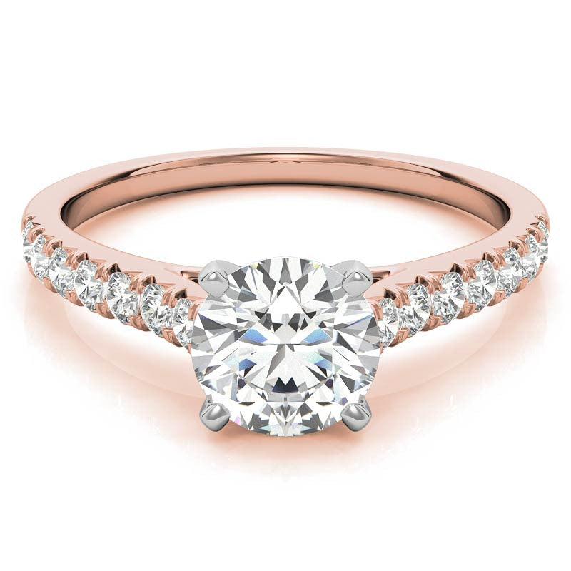 Moissanite Cathedral Engagement Ring