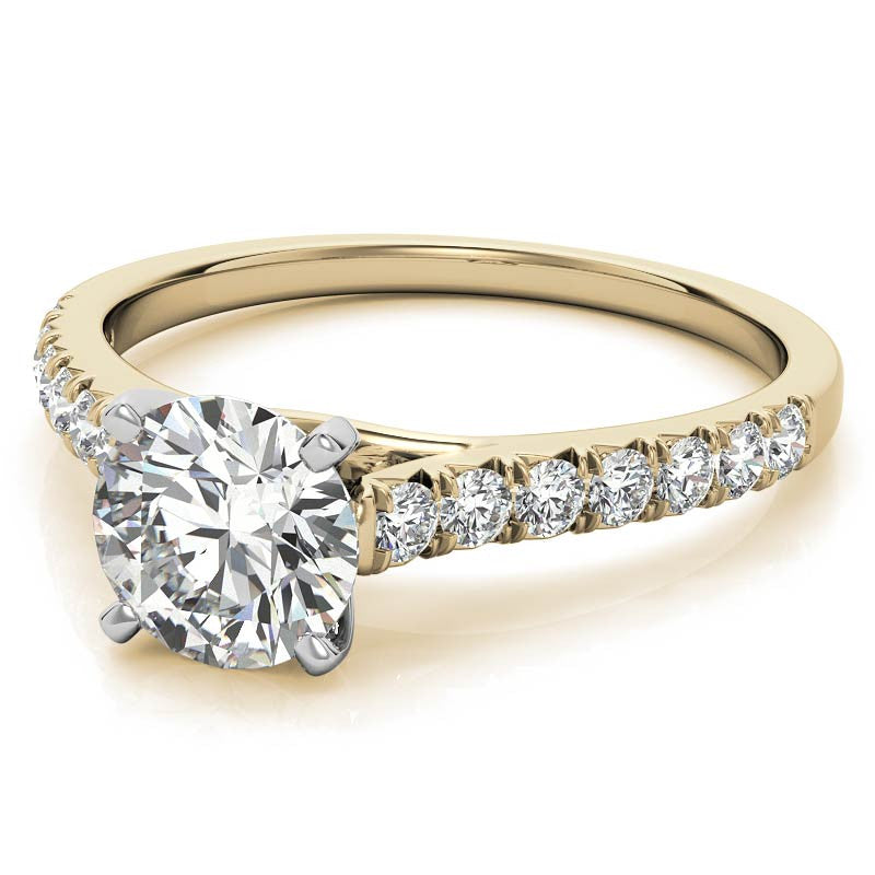 Moissanite Cathedral Engagement Ring
