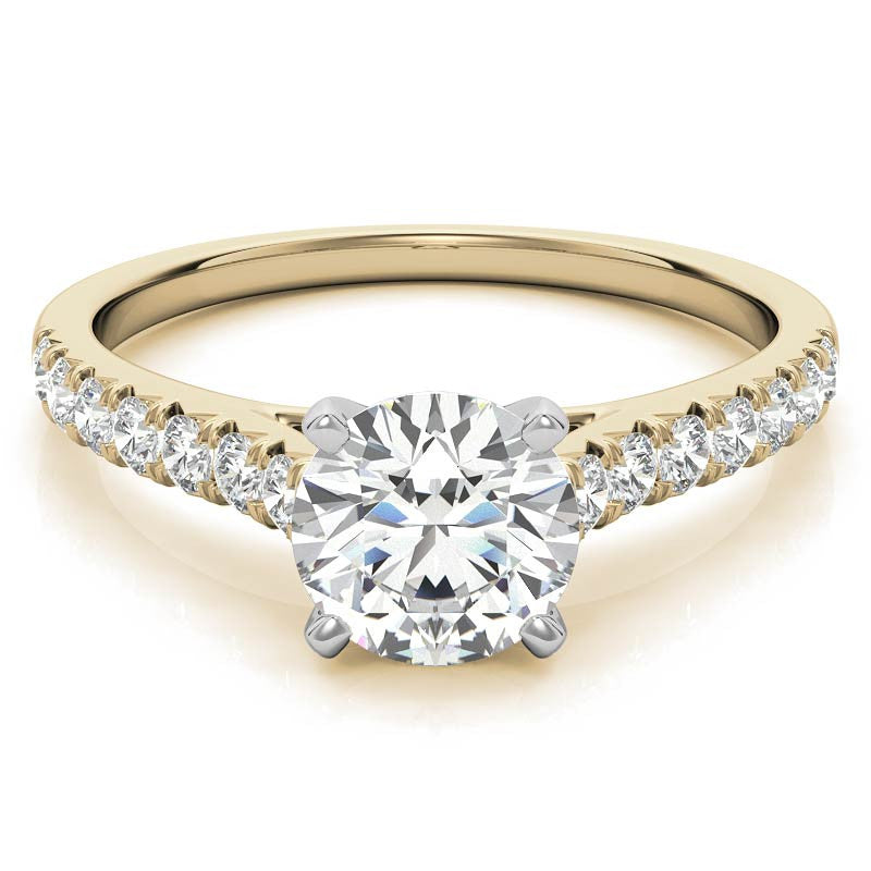 Moissanite Cathedral Engagement Ring