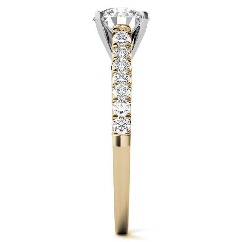 Moissanite Cathedral Engagement Ring