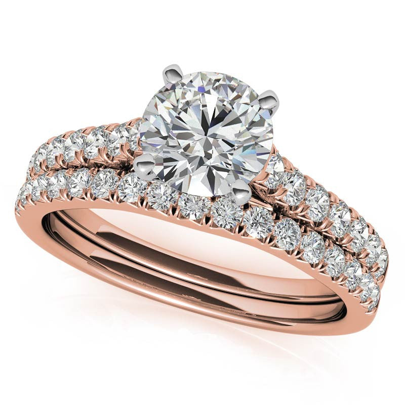Moissanite Cathedral Engagement Ring