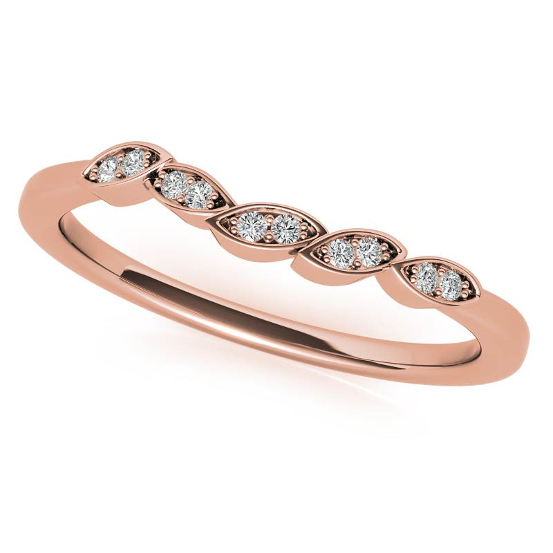 Round Brilliant Floral Bypass Moissanite Engagement Ring