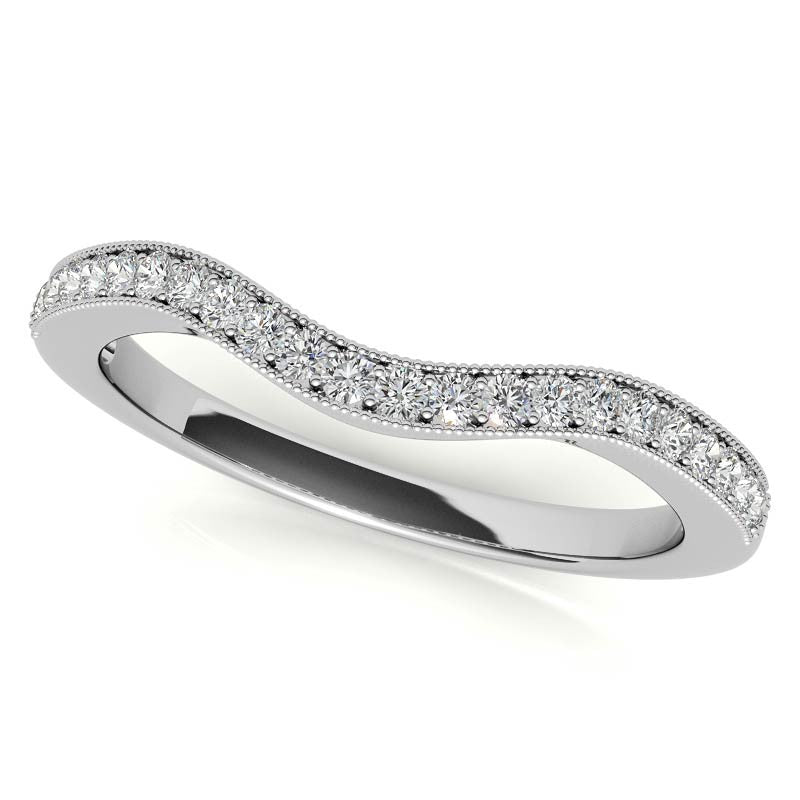 Round Cushion Halo Engagement Ring with Milgrain