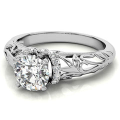 Milgrain Accented Engagement Ring