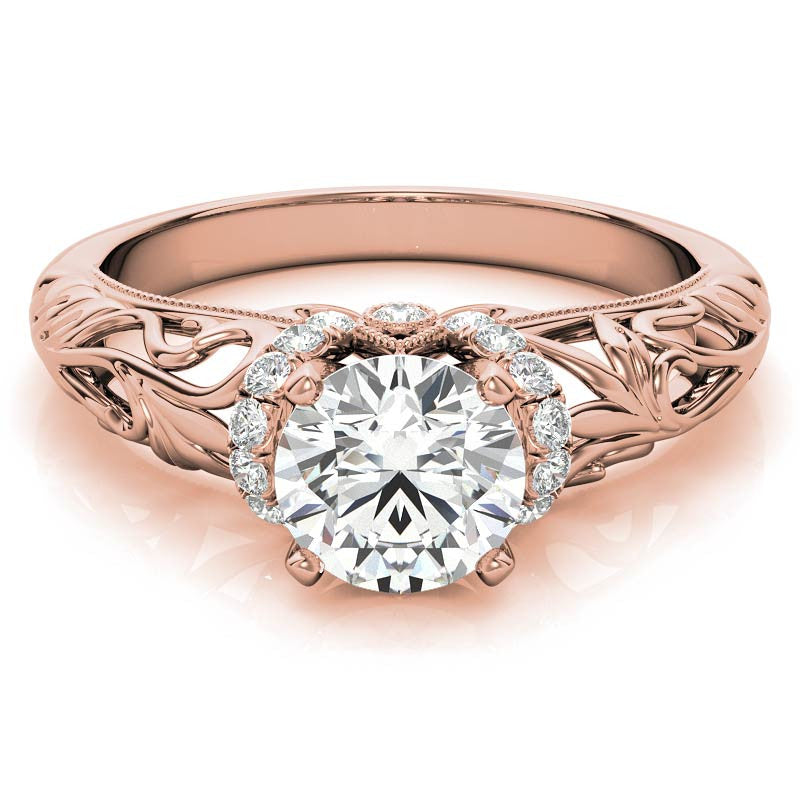 Milgrain Accented Engagement Ring
