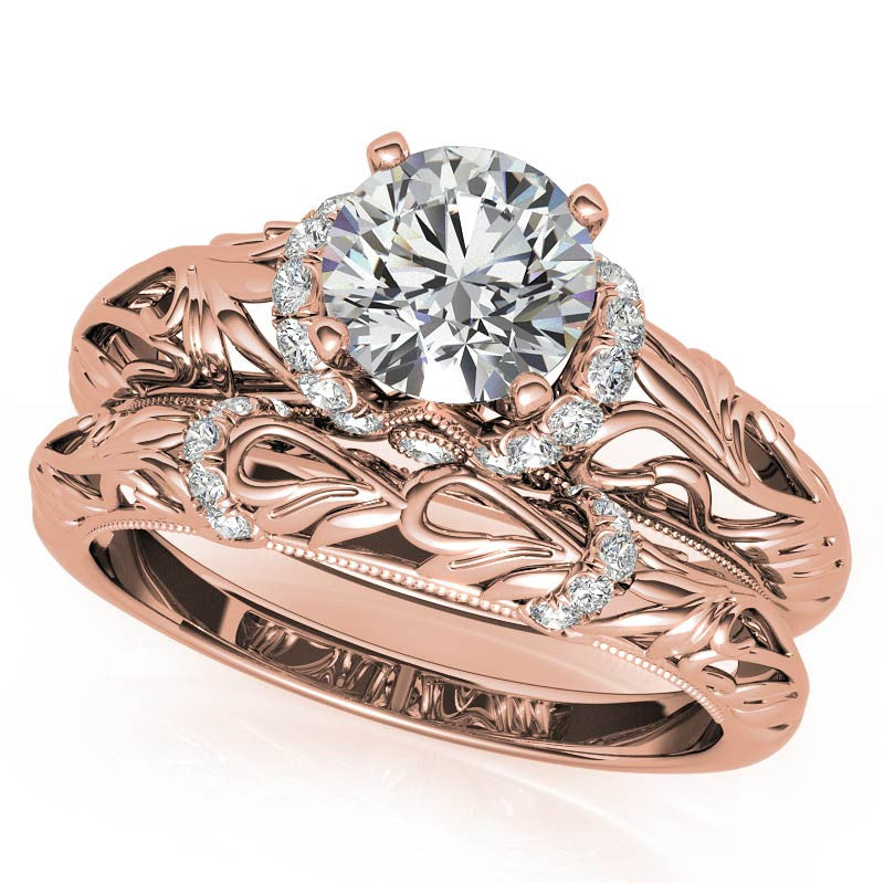 Milgrain Accented Engagement Ring