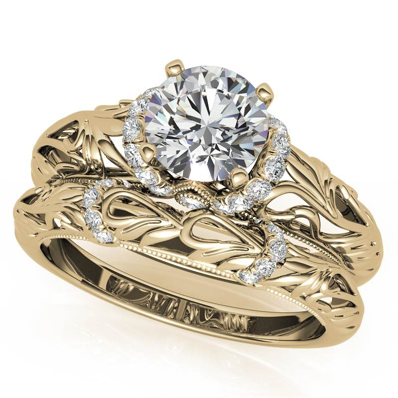 Milgrain Accented Engagement Ring