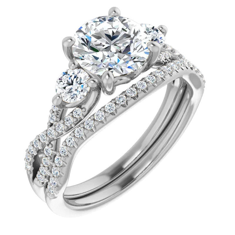 Round Infinity Style Engagement Ring